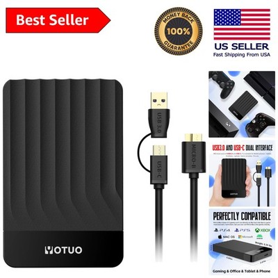 Lightweight 750GB USB 3.0 External Hard Drive: Perfect for Gaming & Data Storage