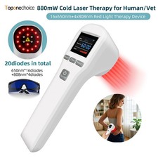 Cold Laser Therapy Device Handheld Red Light Device 808nm 650nm for Muscle Joint