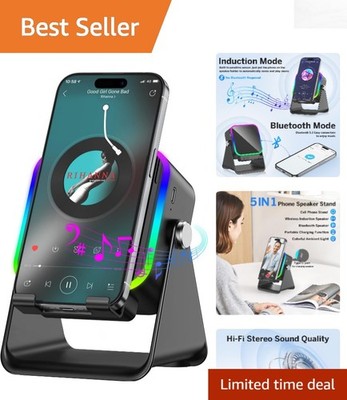 Stylish Wireless Induction Speaker with RGB Lighting - Perfect for Any Occasion