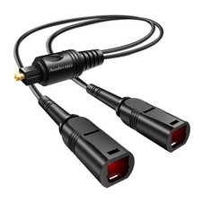Optical Audio Cable Splitter 1 in 2 Out, Toslink Digital Fiber Audio Splitter...