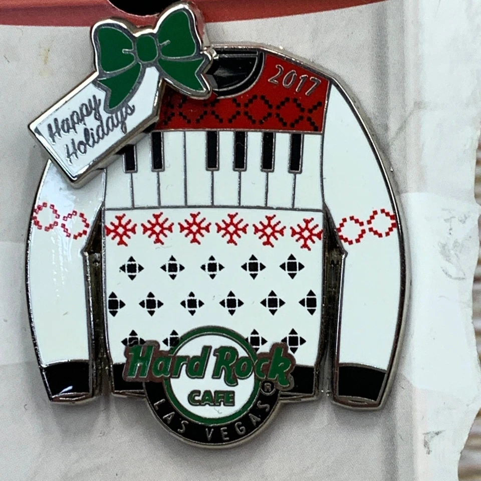 Hard Rock Cafe Las Vegas 2017 Holiday Sweater Series Pin Collectible - Image 2 of 4