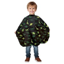 Kids Barber Cape for Boys & Toddlers, Dinosaur Hair Cutting Cape, Home Salon Bar