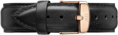Daniel Wellington Classic Sheffield 20mm Leather Watch Strap in Black/Rose Gold