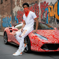  All Season Face Coverings  ORANGE BANDANA 