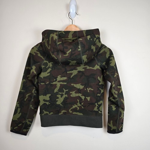 Nike Boys Size XS/6-7 Camo Tech Fleece Full-Zip Hoodie Sweatshirt FN9118-010 - Picture 3 of 4