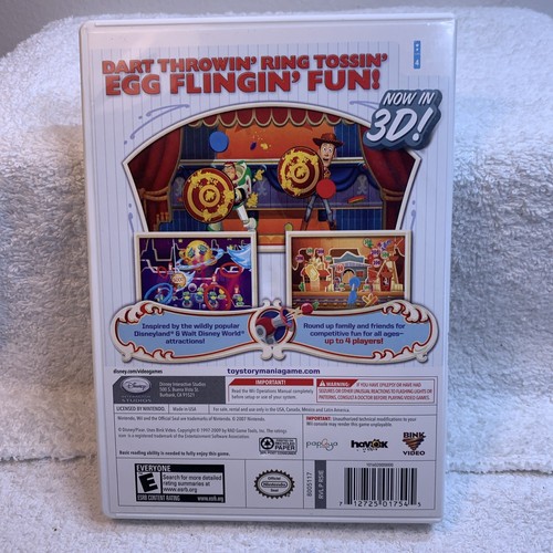 Disney Pixar Toy Story Mania Wii Video Game 3D Glasses & Compete Tested See Pics - Picture 15 of 19