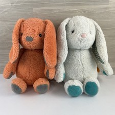 "B Softies Conejito Conejos Peluche Happy Tonos Coral Cutie Lop Orejas Naranja Gris 12"""