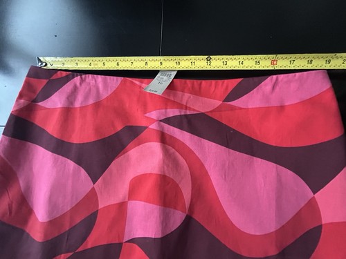 Ann Taylor Skirt 16 Pink Red Purple Mod Geometric Lined NWT $79 - Imagen 8 de 13