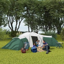 Large Tunnel Tent with 3 Bedroom, Living Area and Porch for 6-9 Person