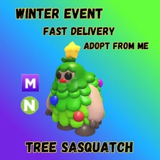 Adopt Your Pet This Winter Event– Tree Sasquatch with Fast Delivery!