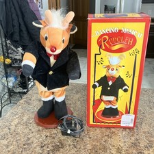     Vintage Dancing Musical Rudolph The Red Nose Reindeer Christmas Original Box