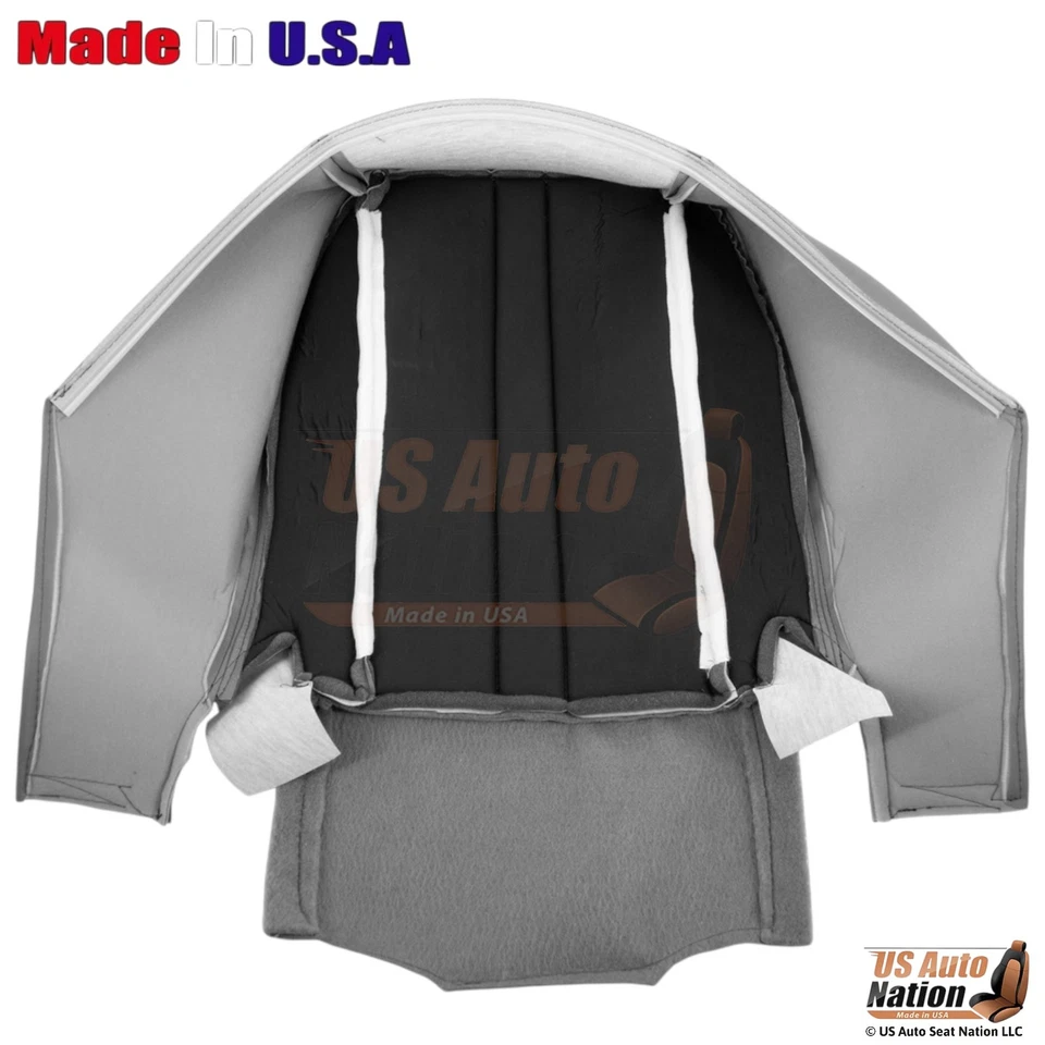 Fundas de asiento inferiores de cuero sintético para Chevrolet Express 1996-2025 peltre medio Foto 3 de 4