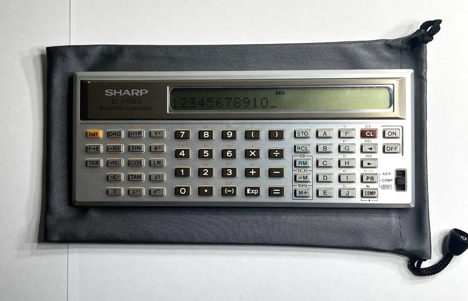 Sharp EL-5100S Vintage Boxed Scientific Calculator New Batteries | Tested Works - Image 2 of 4