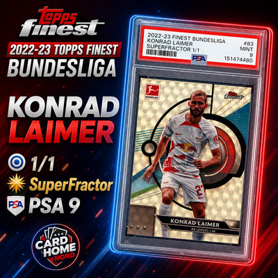 Konrad Laimer 1/1 SuperFractor PSA 9 83 - 2022-23 TOPPS Finest Bundesliga