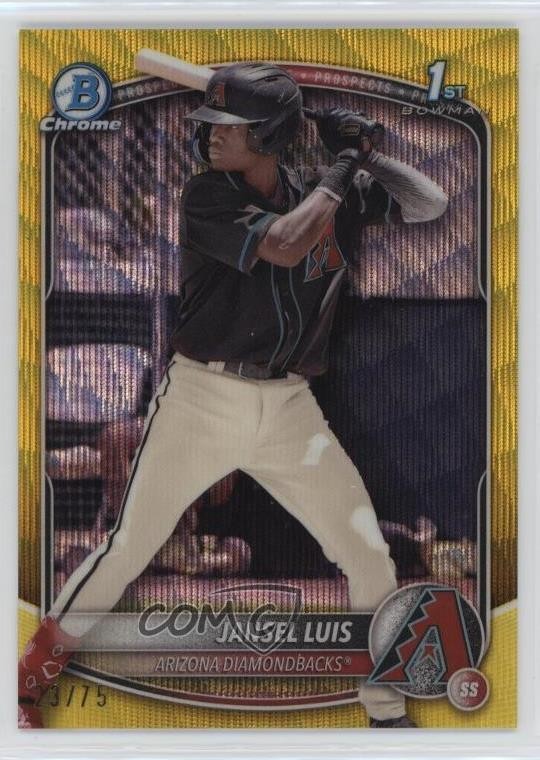 2025 Bowman Chrome Prospects Yellow Wave Refractor /75 Jansel Luis #BCP-84