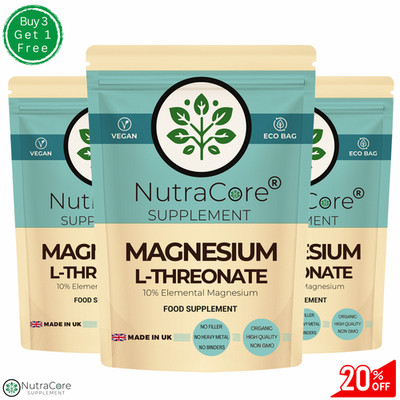 Magnesium L Threonat Kapseln 550mg - Gehirn & kognitive Unterstützung - Schlaf & Stress Hilfe