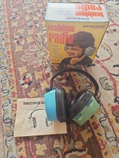  CUFFIE RADIO AM Best Ever 1976 vintage! Made-Hong Kong! Scatola originale! L@@K