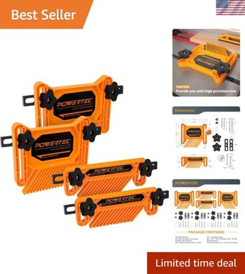 Feather Board Combo for Table Saws & Routers - 4-Piece Set, Kickback Reduction