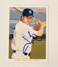 JASON GIAMBI Signed 2002 Topps 206 #204 New York Yankees Card Autograph