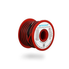 28 AWG Silicone Wire 25ft Spool - Red & Black Stranded Copper for RC, Drones, 3D