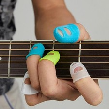 10PCS Guitar Finger Protectors Silicone Fingertip Guards 5 Sizes Practice Aid