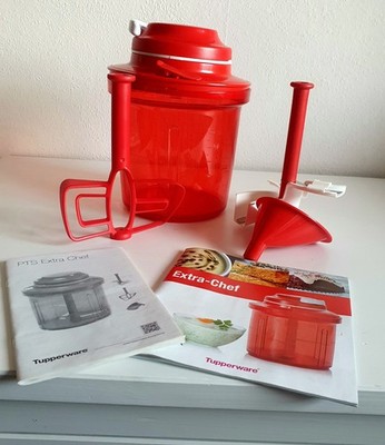 Tupperware Speedy Extra Turbo Chef   mit Zubehör Neu rot - TOP, mit Antrieb 