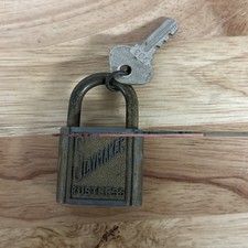 Vintage Slaymaker Rustless Lock with Key Padlock Made in USA