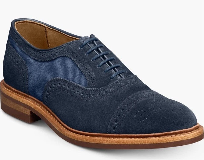 Мужские классические туфли-оксфорды Allen Edmonds синие - огромный