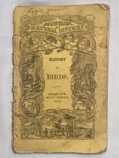 1853 Museum of Natural History, History of Birds Concord NH small Book