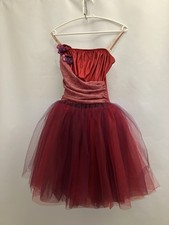 Floral Red Romantic Tutu Ballet Dress Costume