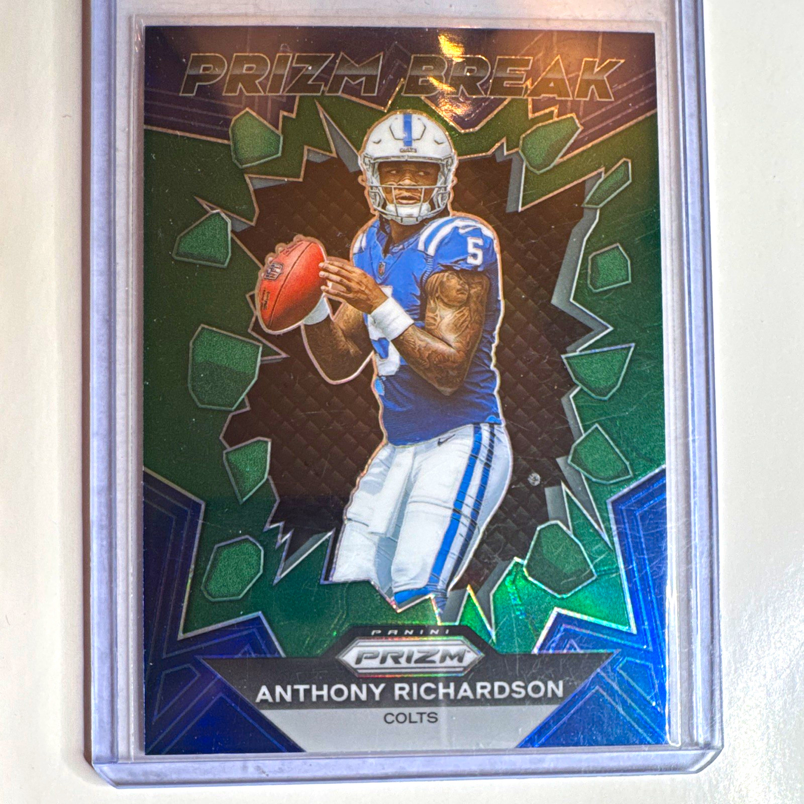 2023 Panini Prizm Anthony Richardson RC Green Prizm Prizm Break #PB-4 Colts