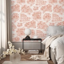 Brand McKenzie Wallpaper Charming Lanes Pumpkin, NEW, 3 Double Rolls Available