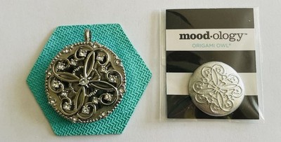 HTF Origami Owl Silver Crystal Sentiment Twist Locket Jewelry Diffuser W/ DISC