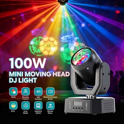 100W LED Beam Moving Head Gobo DMX RGWYC Bühnenlicht Stagelicht Disco Party Show