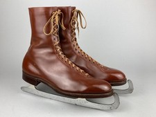 ANTIQUE VINTAGE LOTUS  X STILLE SWEDEN ICE SKATING BOOTS SKATES - OLD PROVENANCE