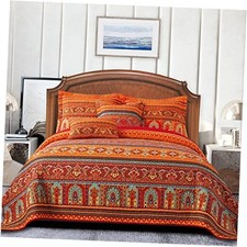 King Size Quilt Bedding Set - Bobo Bedspread Quilts King 98"  106" Boho