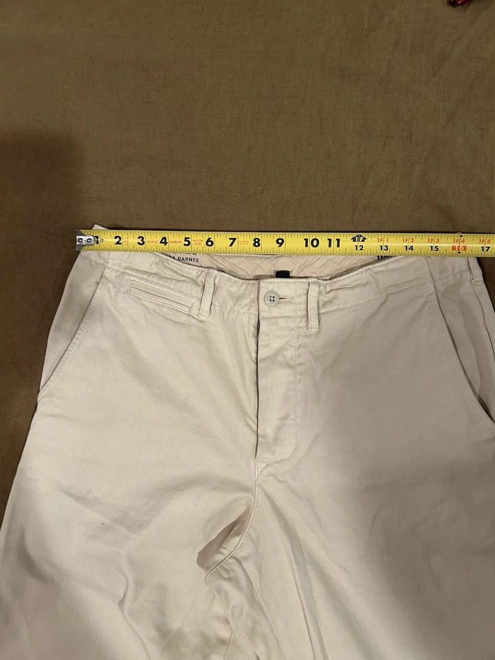 Wallace & Barnes x J.Crew Selvedge Officers Chino Pants Mens Off White - Image 3 of 4