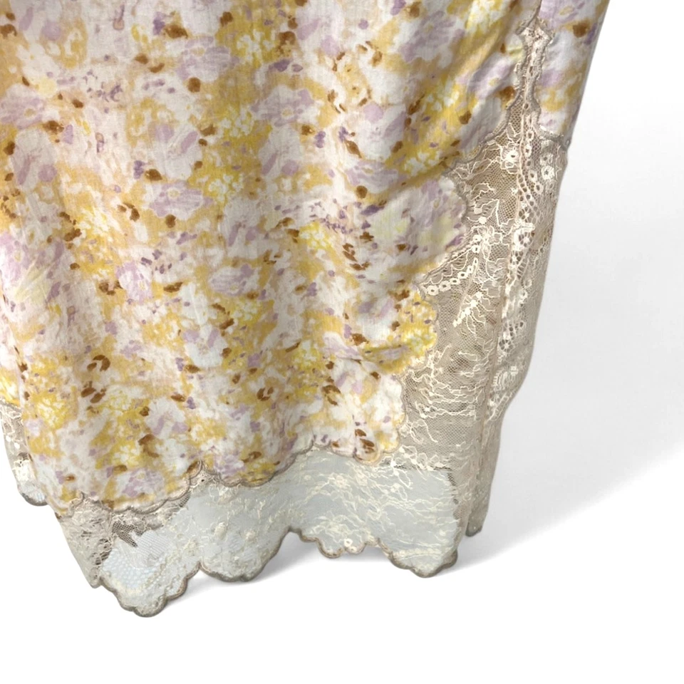 Cosabella Anthropologie r XS-S estampado abrigo mono mujer encaje salón pijama  Foto 4 de 4