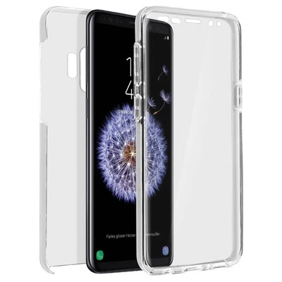 Avizar Coque Galaxy S9 Protection Silicone + Arrière Polycarbonate Transparent - Photo 1/4
