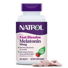 Natrol Melatonin 10 mg Fast Dissolve Tablets Strawberry Flavor Sleep Aid