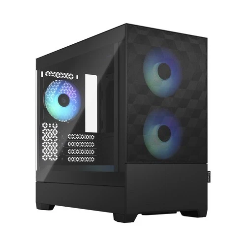 Fractal Design Pop Mini Air Mini Tower PC Black micro ATX Mini-ITX Steel Tempere