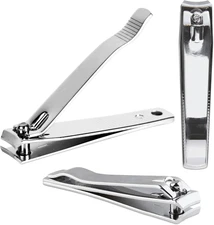 3pcs Beauticom Professional Stainless Steel Toe Nail Clippers Straight Cut Style