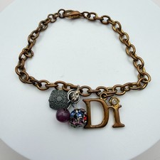 Vintage Y2K Bead Rhinestone Di Charm Bracelet Boho Women's Classic Jewelry