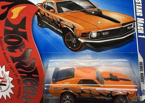 Hot Wheels Mustang Mach 1 Rebel Orange w/redline tires💥Read💥Combined Shipping