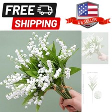 12 Branch Lily of The Valley Artificial Flowers, Lily of The Valley Plastic F...
