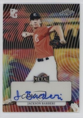 2023 Leaf Perfect Game National Showcase Metal 1/1 Jackson Barberi Auto 1t8g