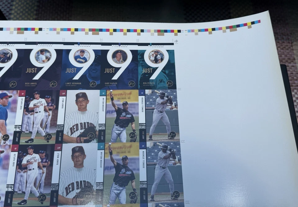 RARO! Hoja Just Memorabilia 1999 28x40 sin cortar Berkman Kepler Ricky Williams Foto 4 de 4