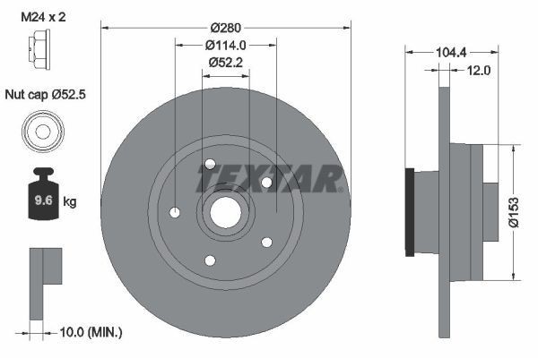 Textar Bremsscheibe 92268903-image