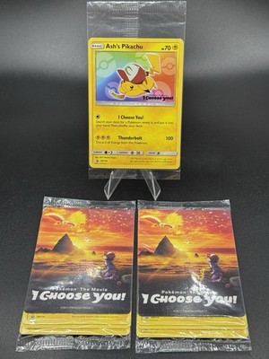 SEALED - Ash's Pikachu I Choose You Movie Promo Set Of 7 - SM108