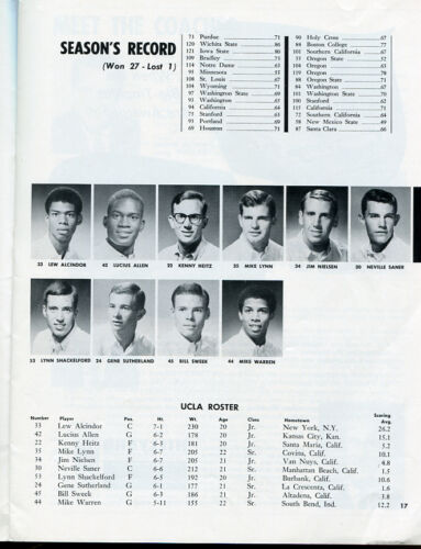 1968 Final Four Program UCLA Champs Alcindor Ohio State Houston UNC Ex Cond - Picture 3 of 6